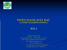 Bài giảng Bài 4- Phân hạng đất đai ( land classification )
