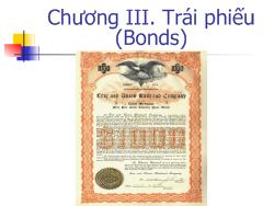 Bài giảng Chương III. Trái phiếu (Bonds)