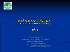 Đề tài Phân hạng đất đai ( land classification ) bài 8