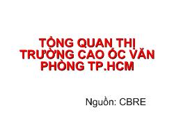 Đề tài Tổng quan thị trường cao ốc văn phòng thành phố Hồ Chí Minh
