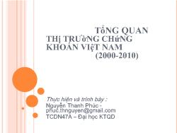 Khóa luận Tổng quan thị trường chứng khoán Việt Nam (2000-2010)