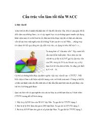 Bài giảng Cấu trúc vốn làm tối tiểu WACC