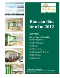 Báo cáo Đầu tư năm 2012