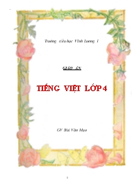Giáo án Tiếng Việt lớp 4