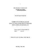 Luận văn Nghiên cứu kỹ thuật lập lịch nâng cao chất lượng dịch vụ trong hệ thống thông tin di động lte