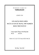 Luận văn Xây dựng phần mềm huấn luyện sử dụng, thí nghiệm rơle micom p123