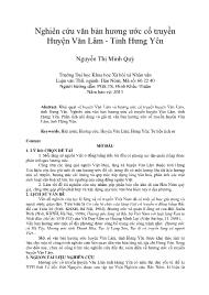 Nghiên cứu văn bản hương ước cổ truyền Huyện Văn Lâm - Tỉnh Hưng Yên