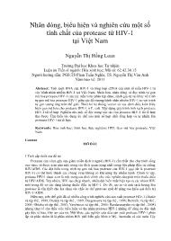 Nhân dòng, biểu hiện và nghiên cứu một số tính chất của protease từ HIV-1 tại Việt Nam