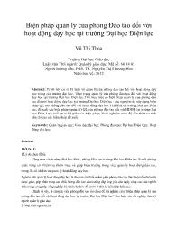 Biện pháp quản lý của phòng Đào tạo đối với hoạt động dạy học tại trường Đại học Điện lực