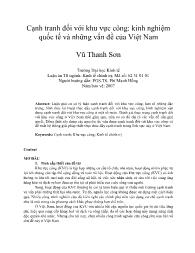 Cạnh tranh đối với khu vực công: kinh nghiệm quốc tế và những vấn đề của Việt Nam