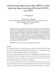 Chuyển mạch nhãn đa giao thức (MPLS) và khả năng ứng dụng trong mạng thế hệ mới (NGN) của VNPT