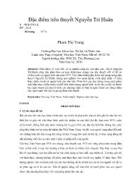 Đặc điểm tiểu thuyết Nguyễn Trí Huân