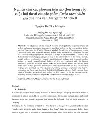 Nghiên cứu các phương tiện rào đón trong các cuộc hội thoại của tác phẩm Cuốn theo chiều gió của nhà văn Margaret Mitchell