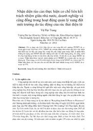 Nhận diện rào cản thực hiện cơ chế liên kết trách nhiệm giữa nhà nước, doanh nghiệp và cộng đồng trong hoạt động quản lý xung đột môi trường do tác động của rác thải điện tử