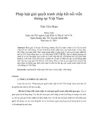 Pháp luật giải quyết tranh chấp kết nối viễn thông tại Việt Nam