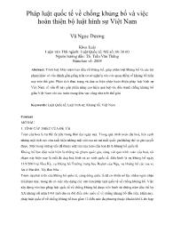 Pháp luật quốc tế về chống khủng bố và việc hoàn thiện bộ luật hình sự Việt Nam