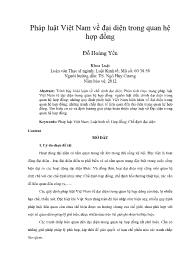 Pháp luật Việt Nam về đại diện trong quan hệ hợp đồng