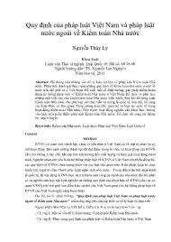 Quy định của pháp luật Việt Nam và pháp luật nước ngoài về Kiểm toán Nhà nước