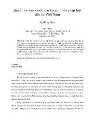 Quyền tài sản - Một loại tài sản theo pháp luật dân sự Việt Nam