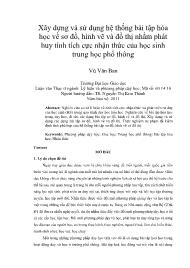 Xây dựng và sử dụng hệ thống bài tập hóa học về sơ đồ, hình vẽ và đồ thị nhằm phát huy tính tích cực nhận thức của học sinh trung học phổ thông