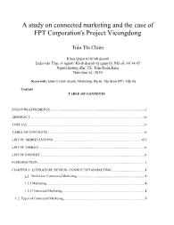 A study on connected marketing and the case of FPT Corporation's Project Vicongdong