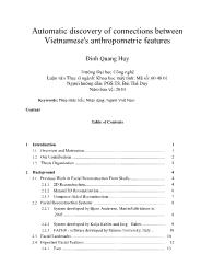 Automatic discovery of connections between Vietnamese's anthropometric features
