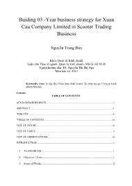 Buiding 03 -Year business strategy for Xuan Cau Company Limited in Scooter Trading Business