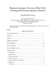 Business strategies: the case of Bao Viet's fronting and broking corporate insurance