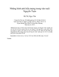 Những hình ảnh biểu tượng trong văn xuôi Nguyễn Tuân