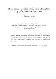 Tham nhũng và phòng chống tham nhũng thời Nguyễn giai đoạn 1802-1884